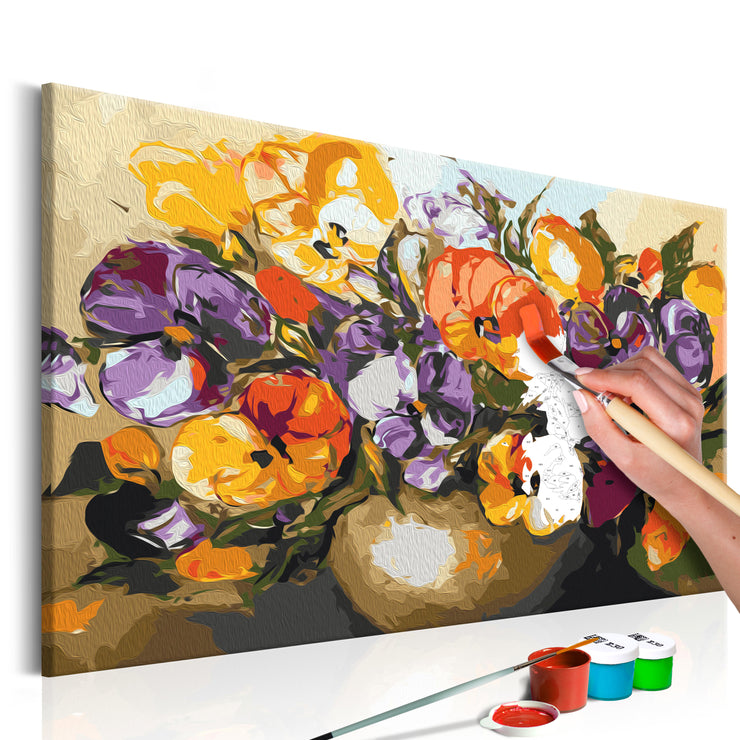 Paint By Numbers Kit - Vase Of Pansies