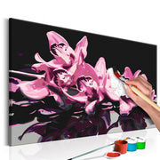 Paint By Numbers Kit - Pink Orchid (Black Background)