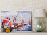 Paint By Numbers Kit - Windmills (Landscape)