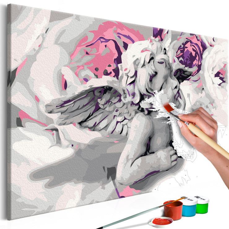 Paint By Numbers Kit - Angel (Flowers In The Background)