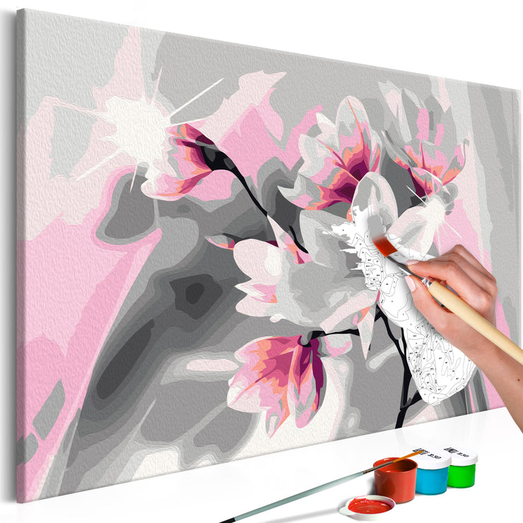 Paint By Numbers Kit - Magnolia (Grey Background)