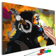 Paint By Numbers Kit - Monkey In Headphones (Multi Colour)