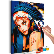 Paint By Numbers Kit - Native American Girl