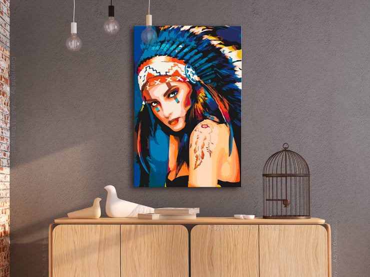 Paint By Numbers Kit - Native American Girl