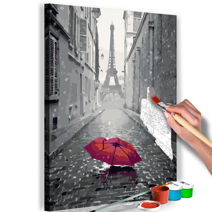 Paint By Numbers Kit - Paris (Red Umbrella)