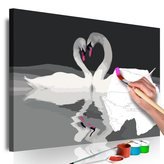 Paint By Numbers Kit - Swan Couple