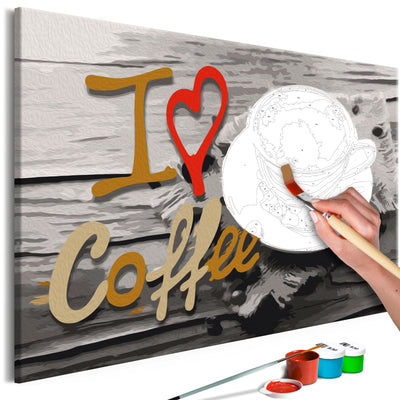 Paint By Numbers Kit - I Love Coffee