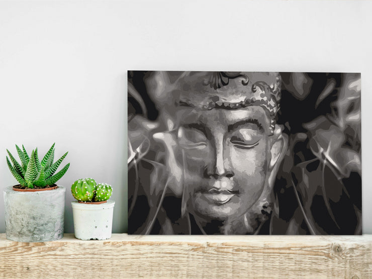 Paint By Numbers Kit - Buddha in Black and White