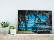 Paint By Numbers Kit - Car under Palm Trees