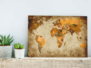 Paint By Numbers Kit - Brown World Map