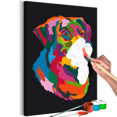 Paint By Numbers Kit - Colourful Dog