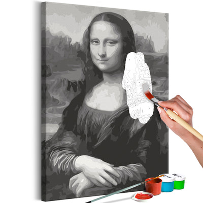 Paint By Numbers Kit - Black and White Mona Lisa