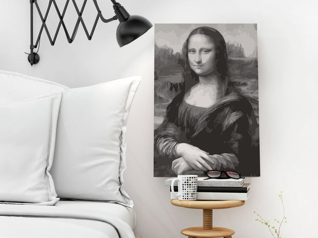 Paint By Numbers Kit - Black and White Mona Lisa