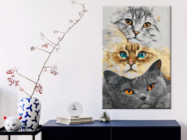 Paint By Numbers Kit - Cat's Trio