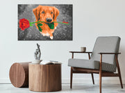 Paint By Numbers Kit - Dog With Rose