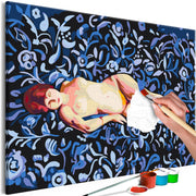 Paint By Numbers Kit - Nude on a Blue Background