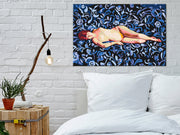 Paint By Numbers Kit - Nude on a Blue Background