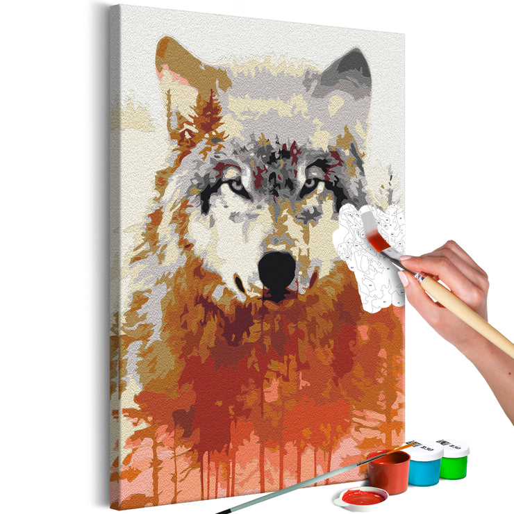 Paint By Numbers Kit - Wolf and Forest