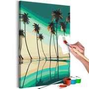 Paint By Numbers Kit - Turquoise Palm Trees