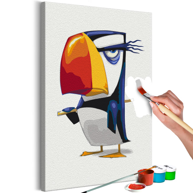 Paint By Numbers Kit - Grumpy Penguin