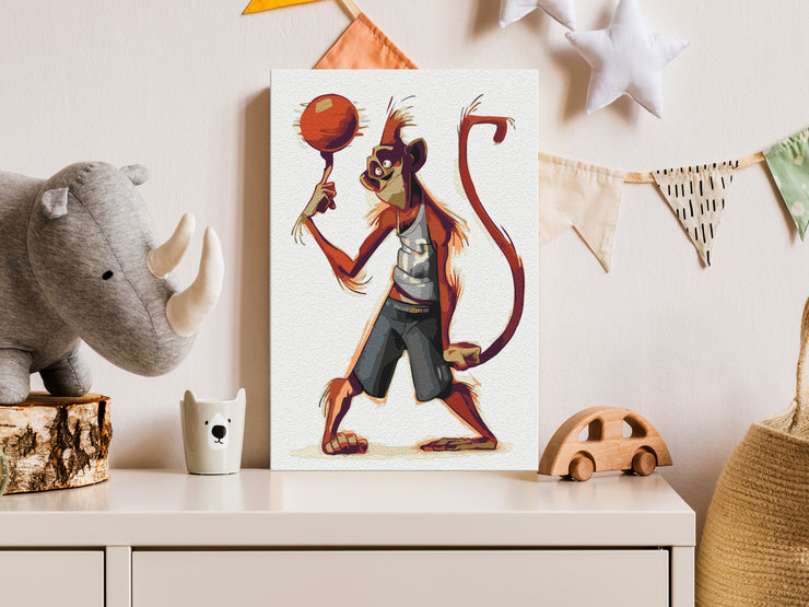 Paint By Numbers Kit - Monkey Basketball Player