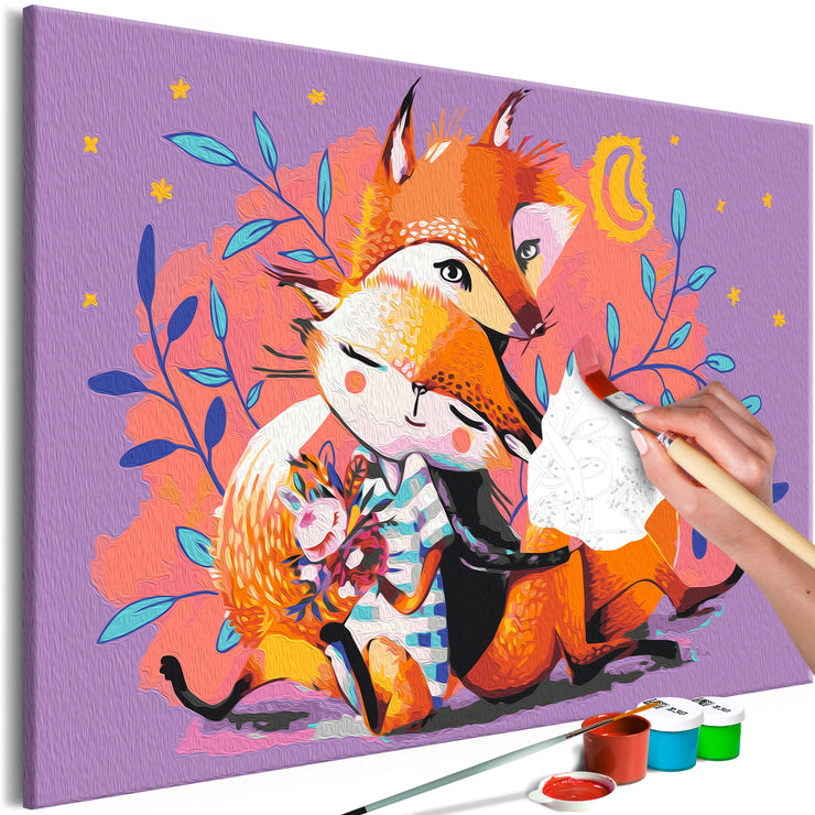 Paint By Numbers Kit - Fox Family