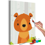 Paint By Numbers Kit - Teddy Bear in the Forest