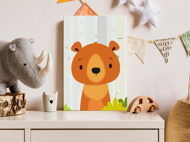 Paint By Numbers Kit - Teddy Bear in the Forest