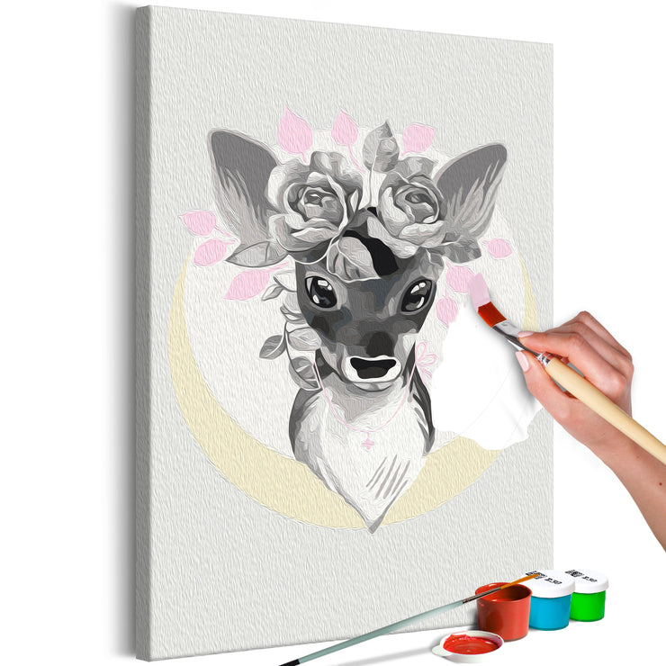 Paint By Numbers Kit - Doe with Flowers