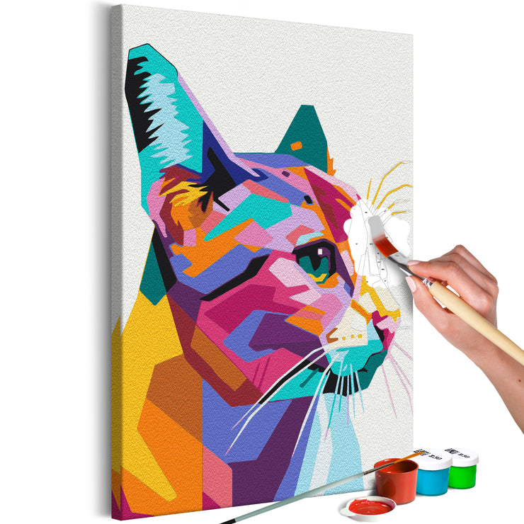 Paint By Numbers Kit - Geometric Cat