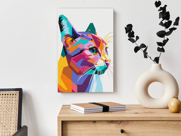 Paint By Numbers Kit - Geometric Cat