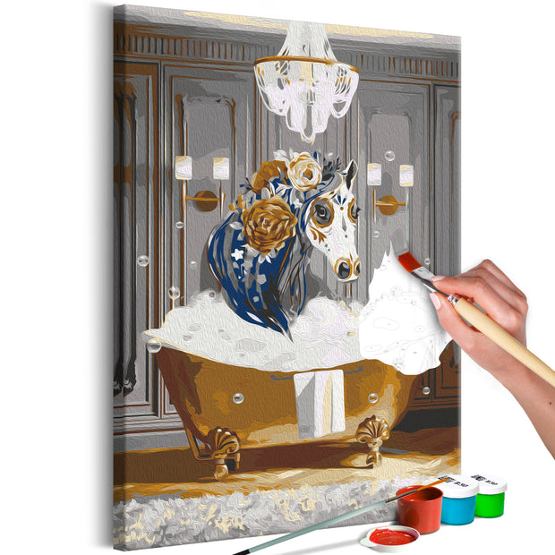 Paint By Numbers Kit - Bathing Horse