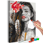 Paint By Numbers Kit - Woman With Feather