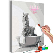 Paint By Numbers Kit - Lama in the Bathtub