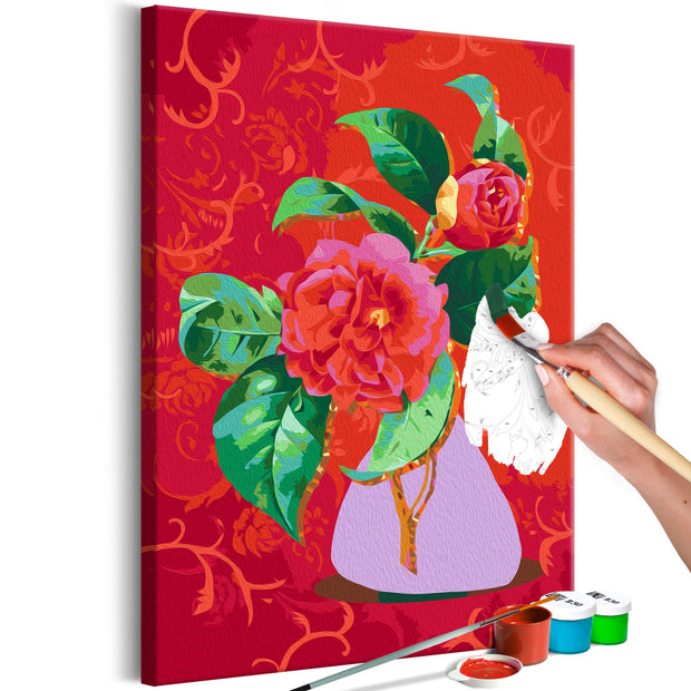 Paint By Numbers Kit - Bouquet in a Purple Vase