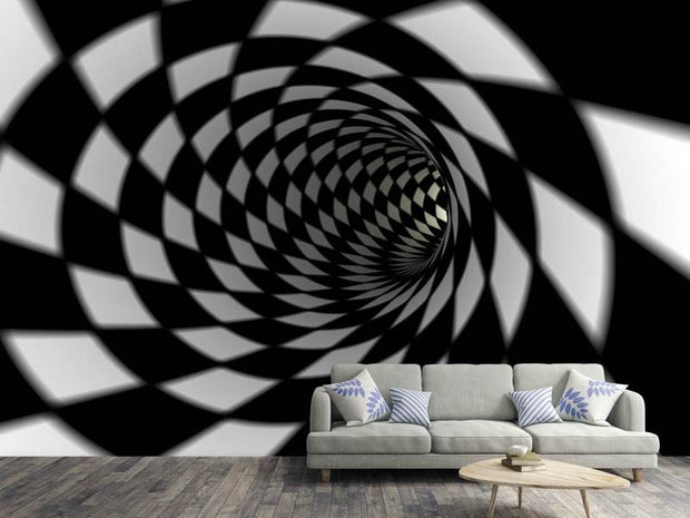 Fotótapéták Abstract Tunnel Black u0026 White