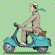 Fotótapéták Pop Art Vespa Driver