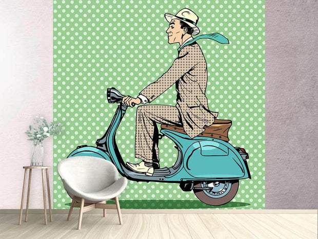 Fotótapéták Pop Art Vespa Driver