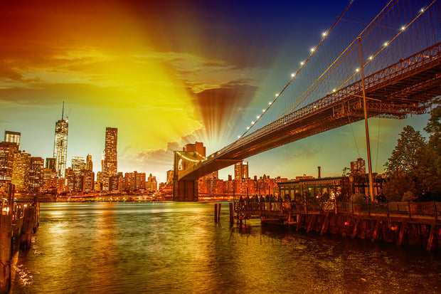 Fotótapéták Skyline Brooklyn Bridge NY