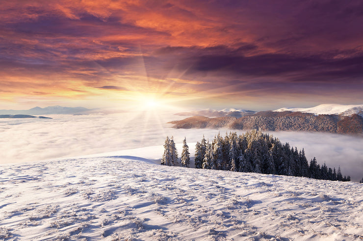 Fotótapéták Sunrise Winter Landscape