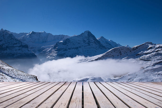 Fotótapéták Sun Terrace In The Swiss Alps