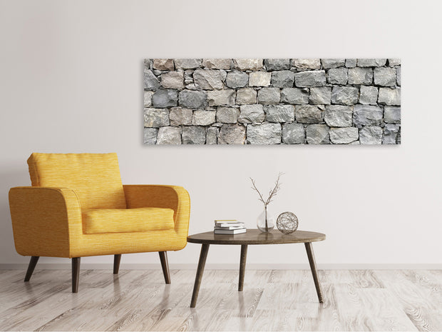 Panorámás Vászonképek Gray stone wall