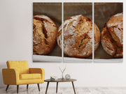 3 darab Vászonképek Fresh rye bread rolls
