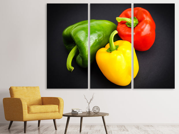 3 darab Vászonképek Colorful peppers