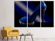 3 darab Vászonképek The blue high heel