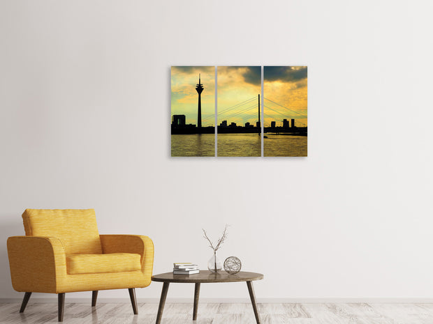 3 darab Vászonképek Skyline in the evening light