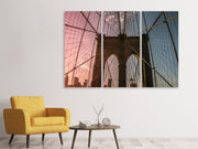 3 darab Vászonképek Brooklyn Bridge Close up