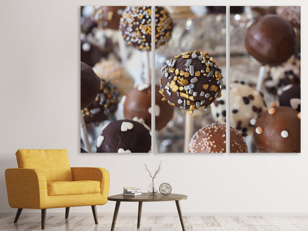 3 darab Vászonképek Chocolate lollipops