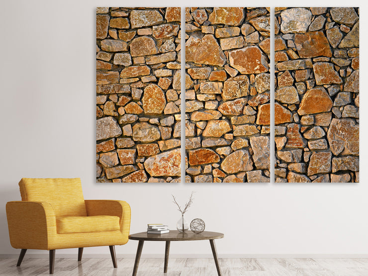 3 darab Vászonképek Nature stone wall