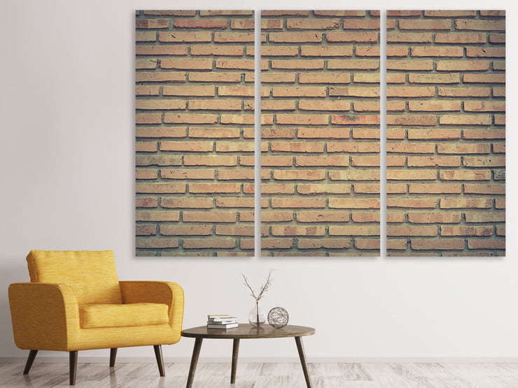 3 darab Vászonképek Classic brick wall